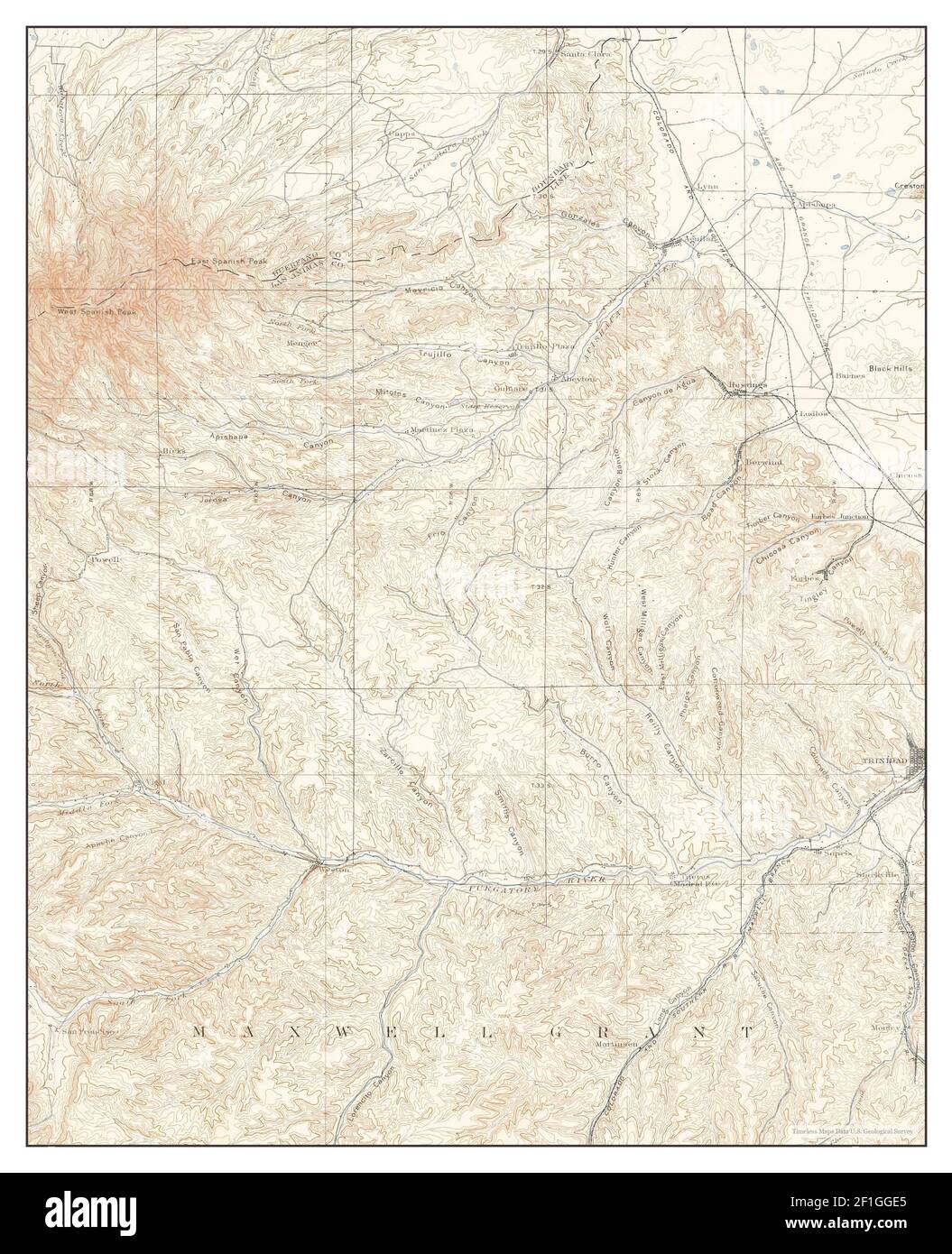 ca. 1900 map of the Colorado Midland Railway, unfortunately cropped at the  edges . circa 1900 337 Colorado Midland Railway map Stock Photo - Alamy