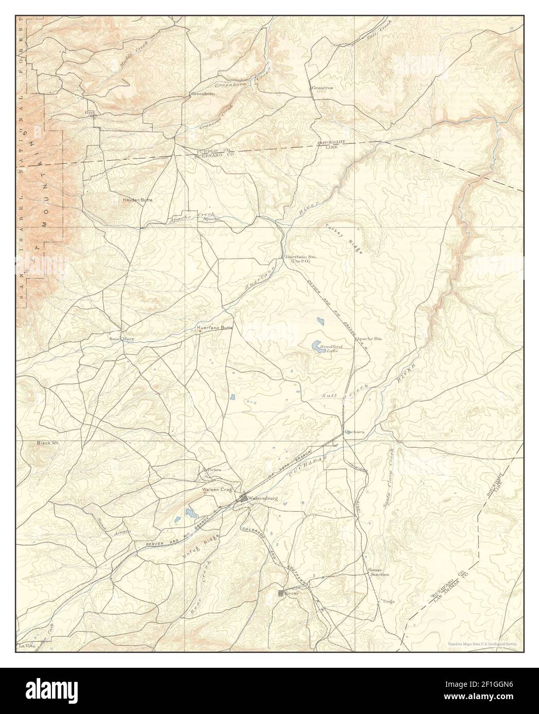 Map of walsenburg hires stock photography and images Alamy