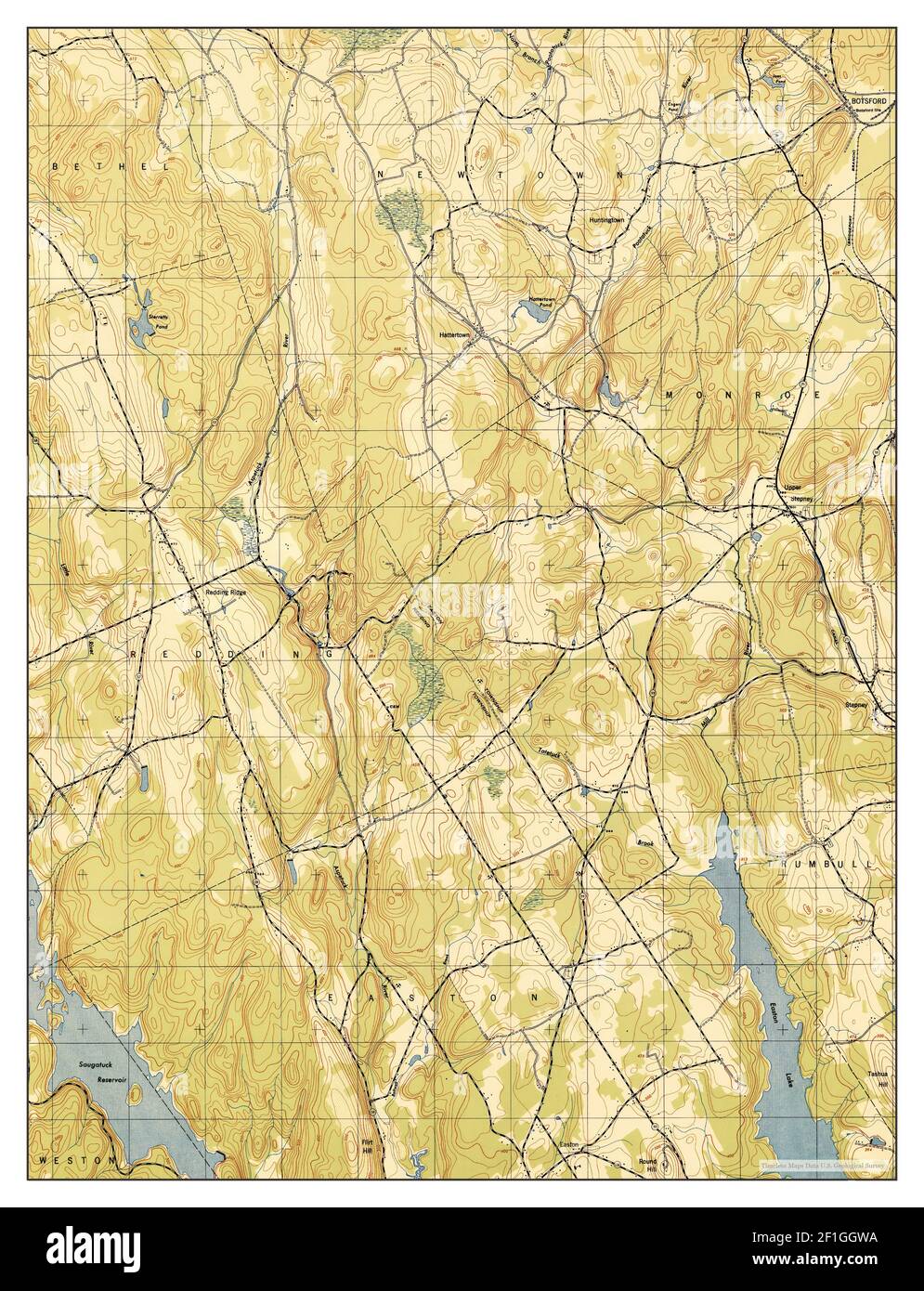 Botsford, Connecticut, map 1943, 125000, United States of America by