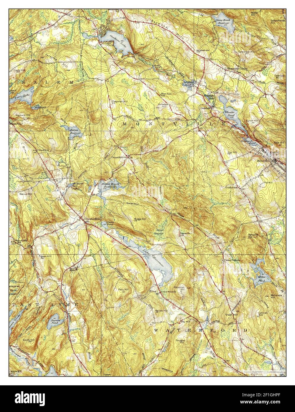 Montville, Connecticut, map 1939, 131680, United States of America by