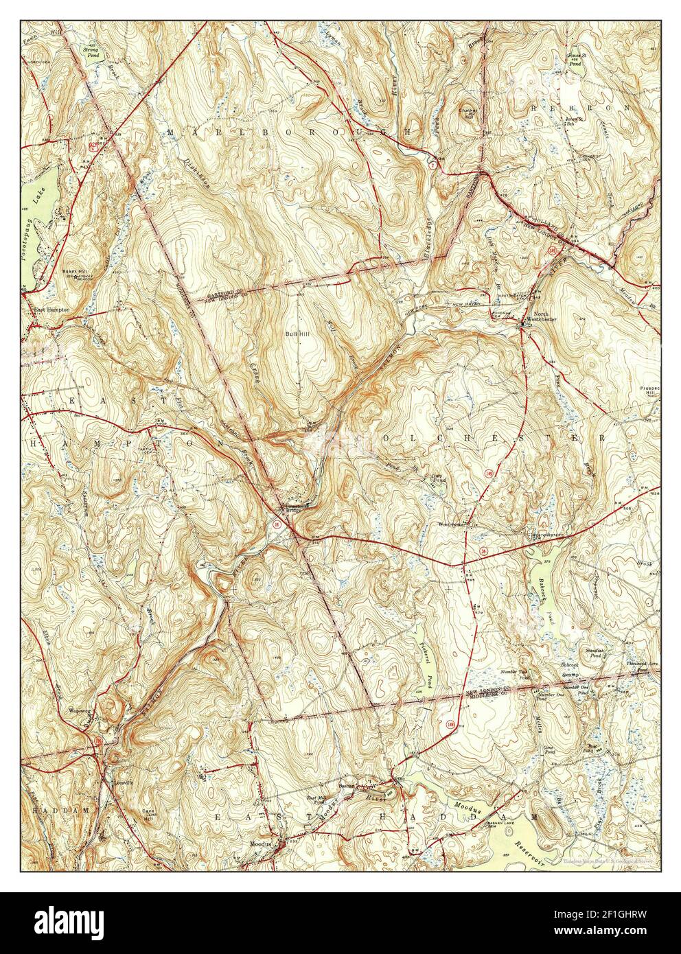 Moodus, Connecticut, map 1946, 131680, United States of America by