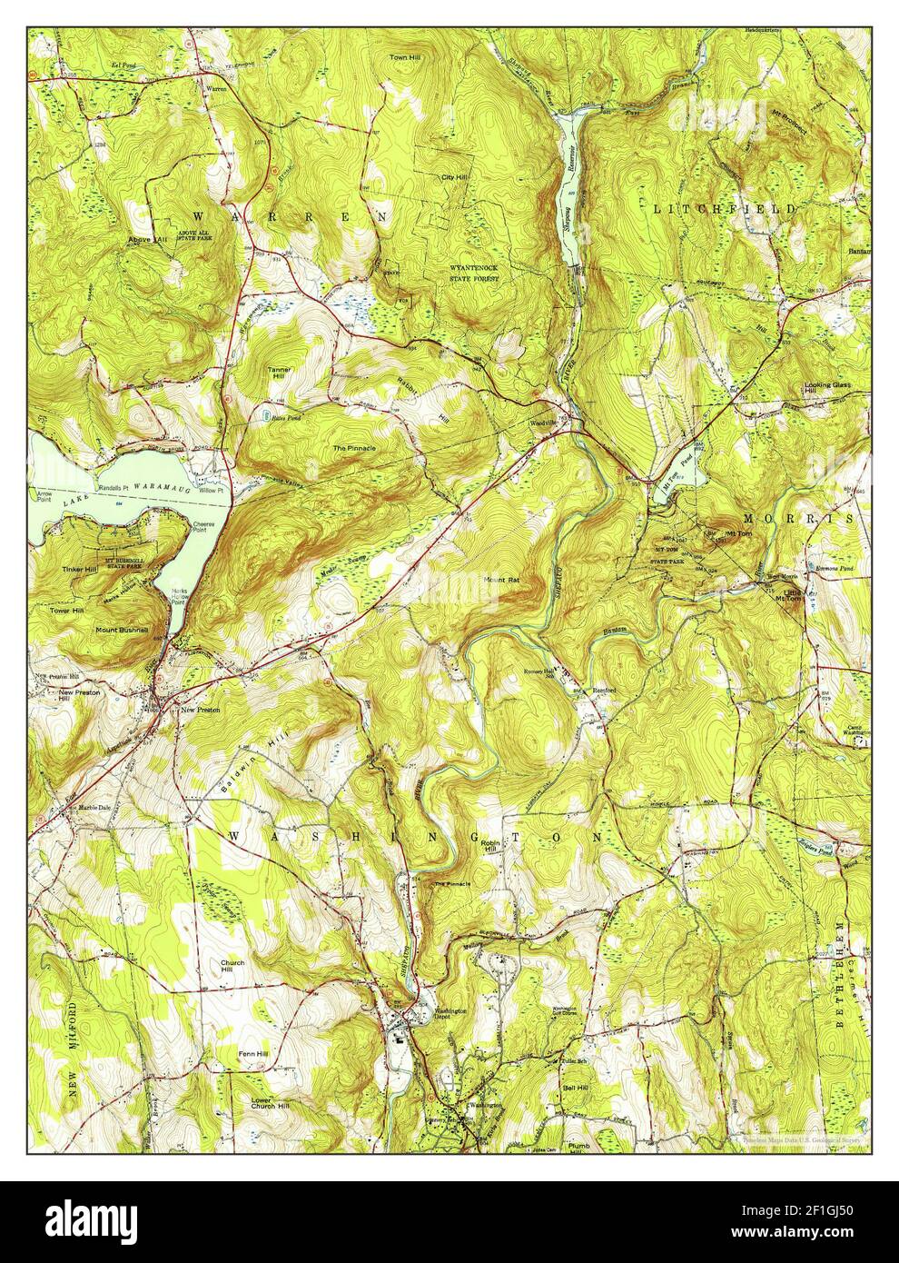 New Preston, Connecticut, map 1955, 131680, United States of America by Timeless Maps, data U.S