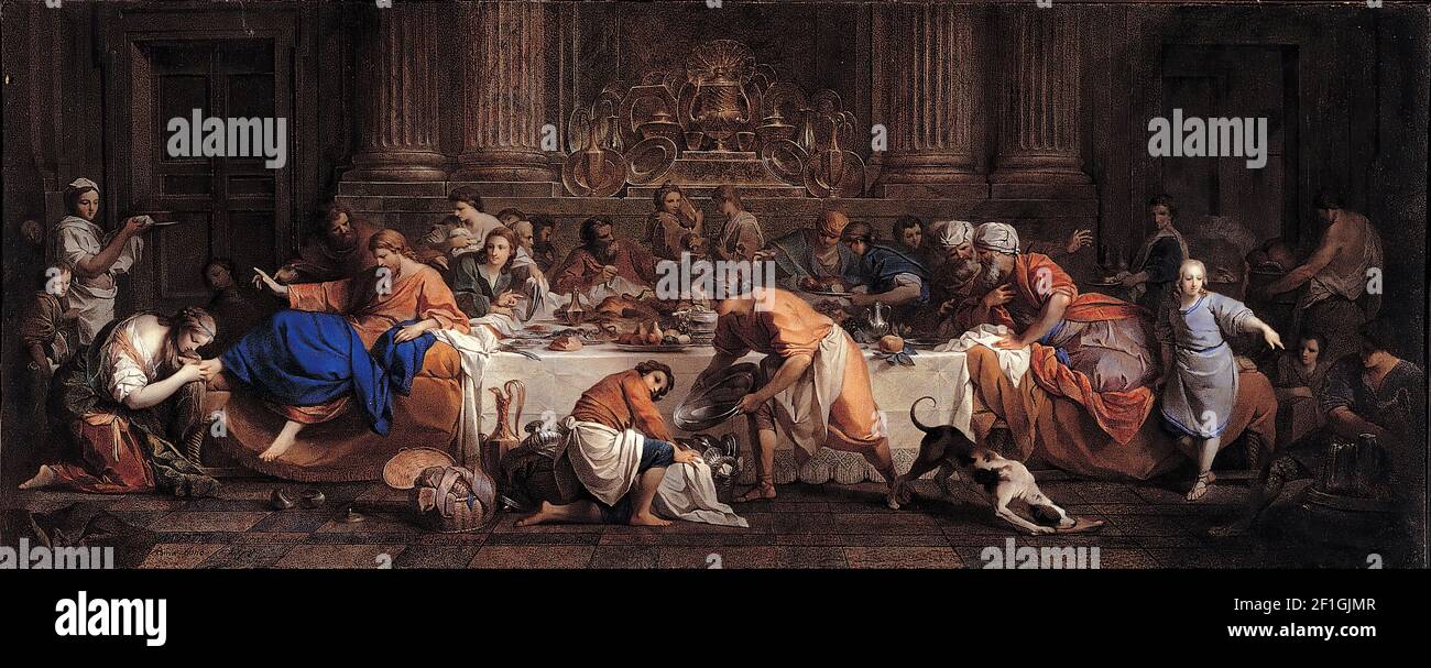 Maria Felice Tibaldi Subleyras - Dinner at the House of the Pharisee Stock Photo