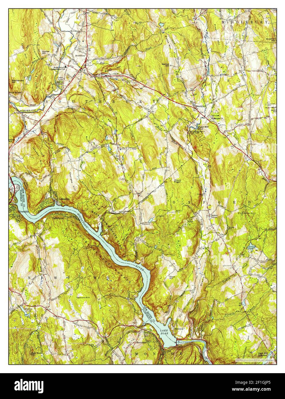 Southbury, Connecticut, map 1953, 131680, United States of America by