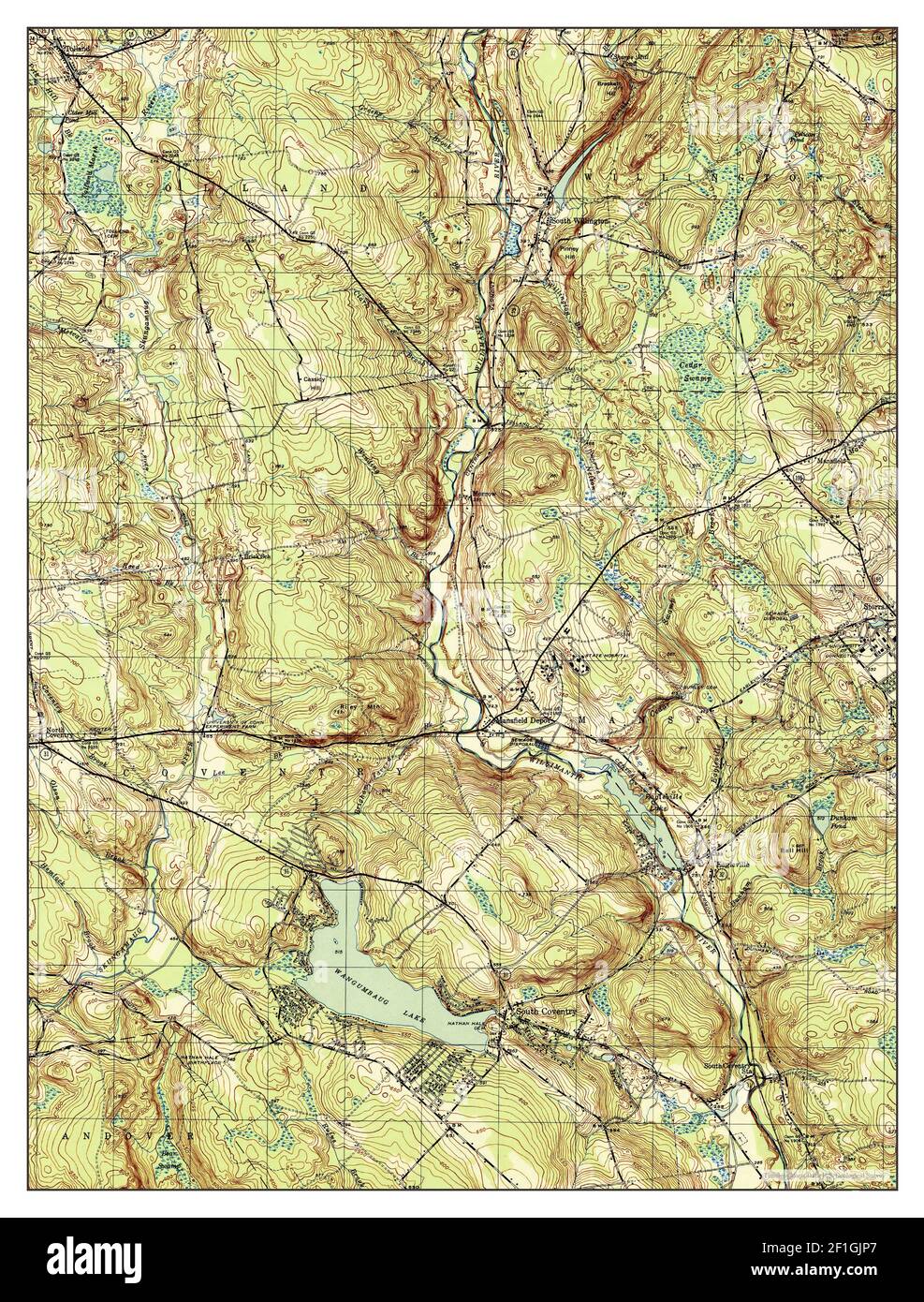 South Coventry, Connecticut, map 1944, 131680, United States of