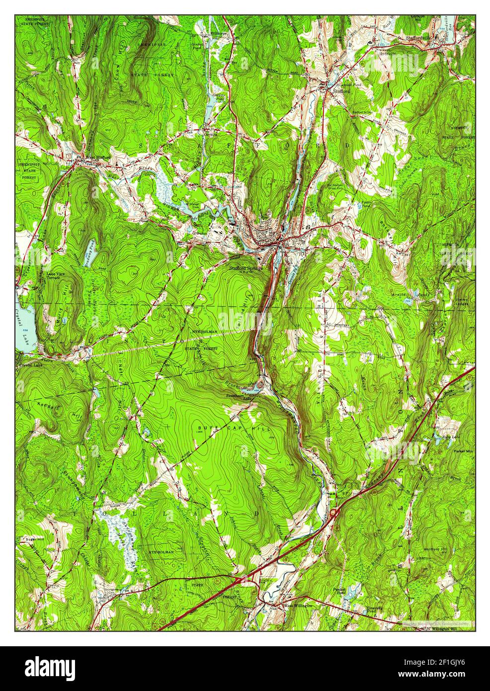 Stafford Springs Ct Map Stafford Springs, Connecticut, Map 1952, 1:24000, United States Of America  By Timeless Maps, Data U.s. Geological Survey Stock Photo - Alamy