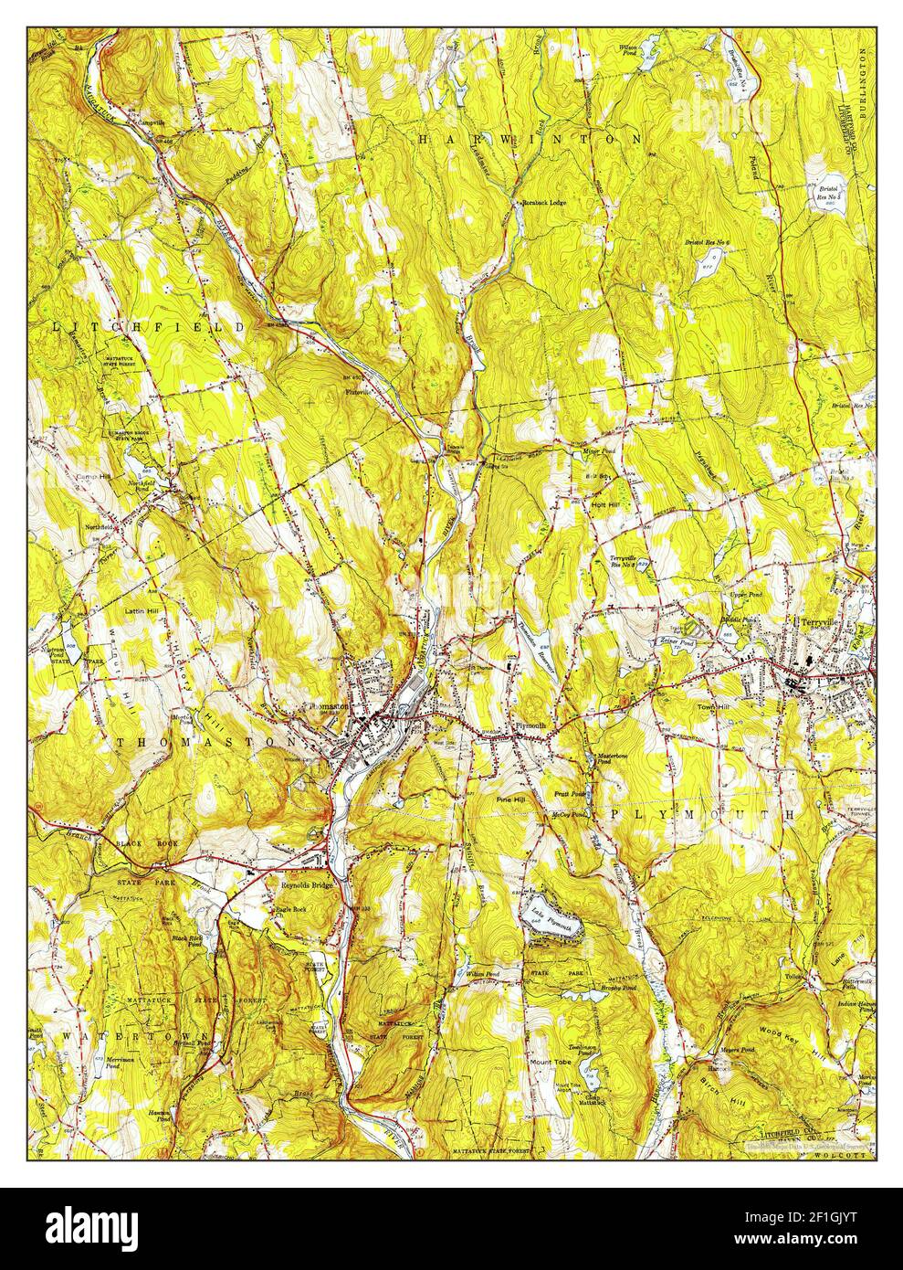 Thomaston, Connecticut, map 1956, 131680, United States of America by