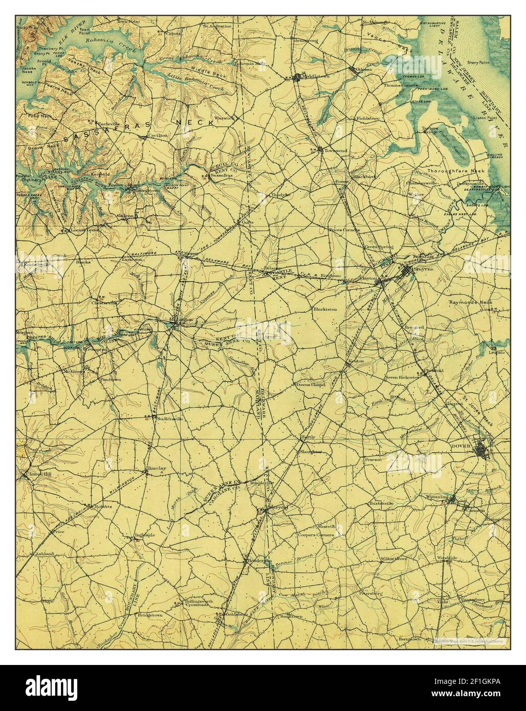 Dover, Delaware, map 1899, 1:125000, United States of America by 