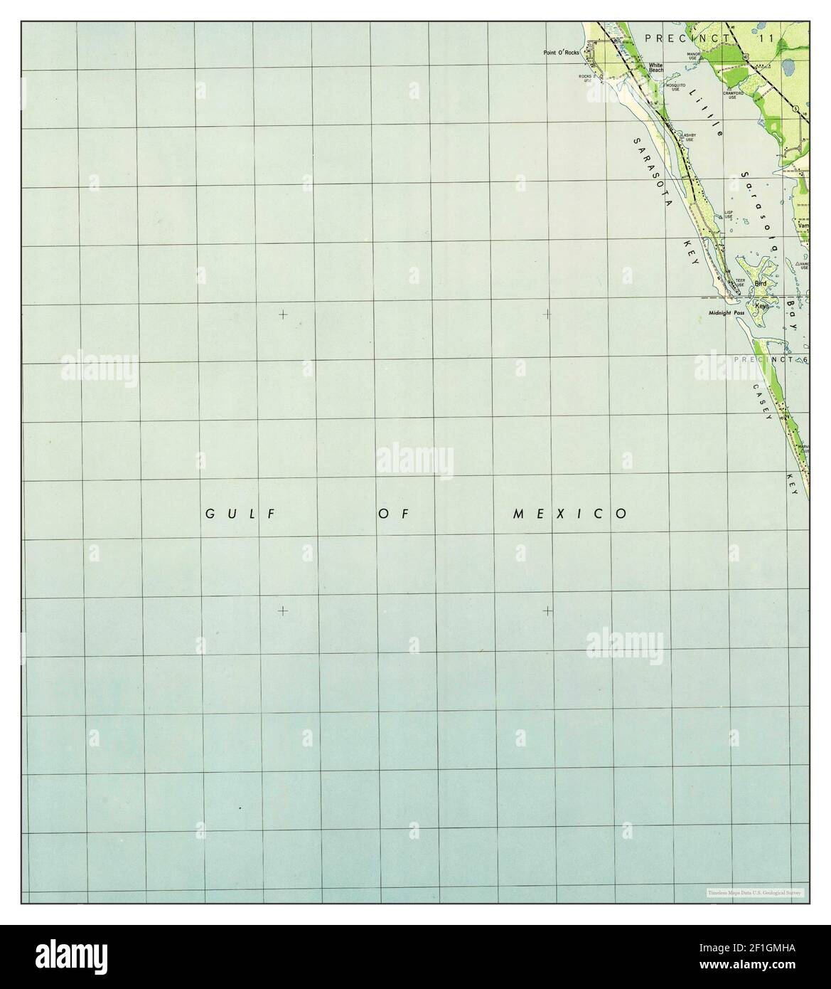Bird Keys, Florida, map 1944, 1:31680, United States of America by Timeless Maps, data U.S. Geological Survey Stock Photo