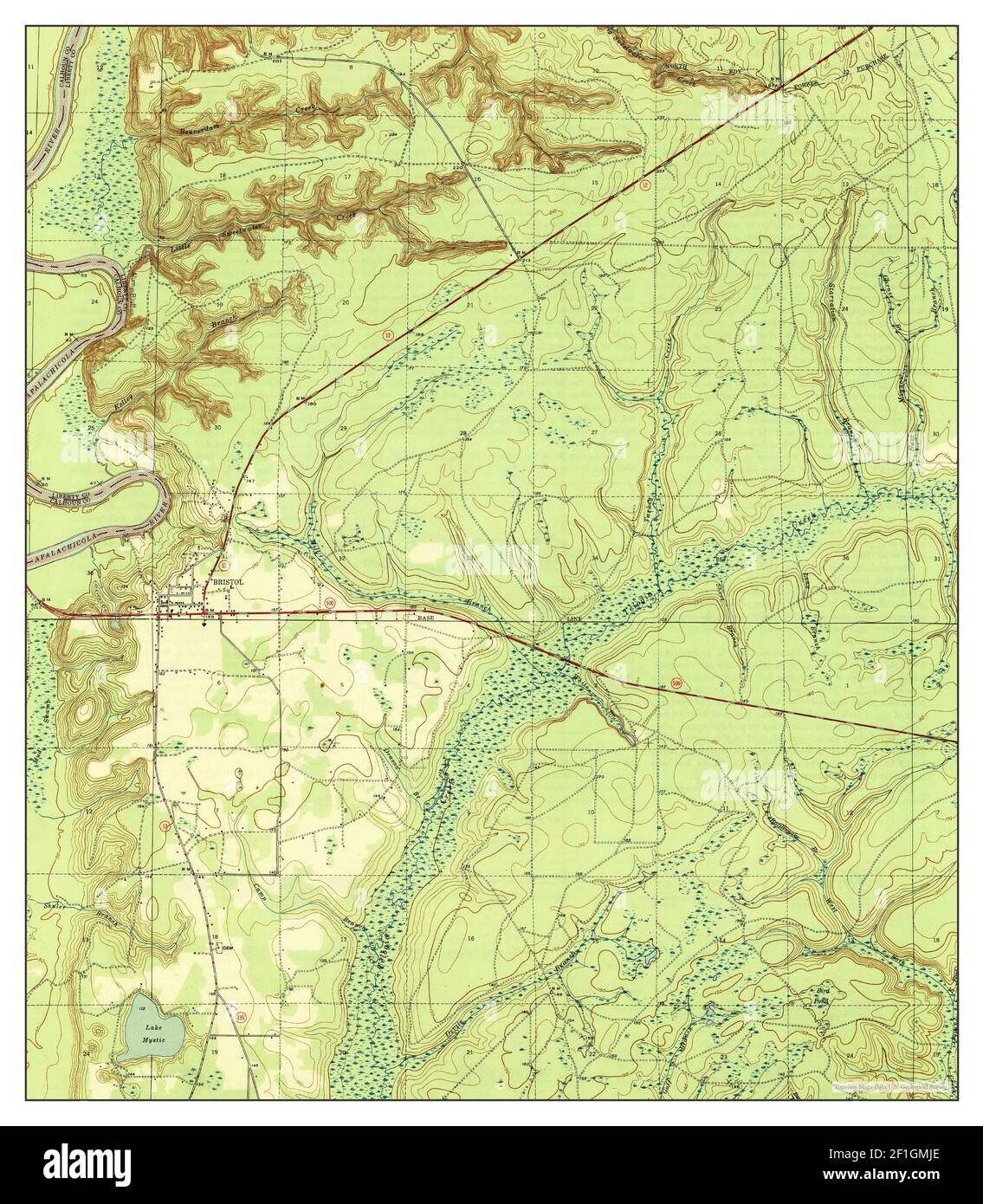 Old map of bristol Cut Out Stock - Bristol Florida Map 1945 131680 United States Of America By Timeless Maps Data Us Geological Survey 2F1GMJE