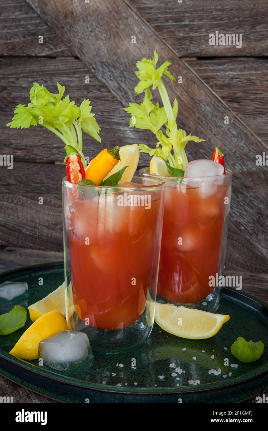 Cocktail with tomato juice Stock Photo Alamy