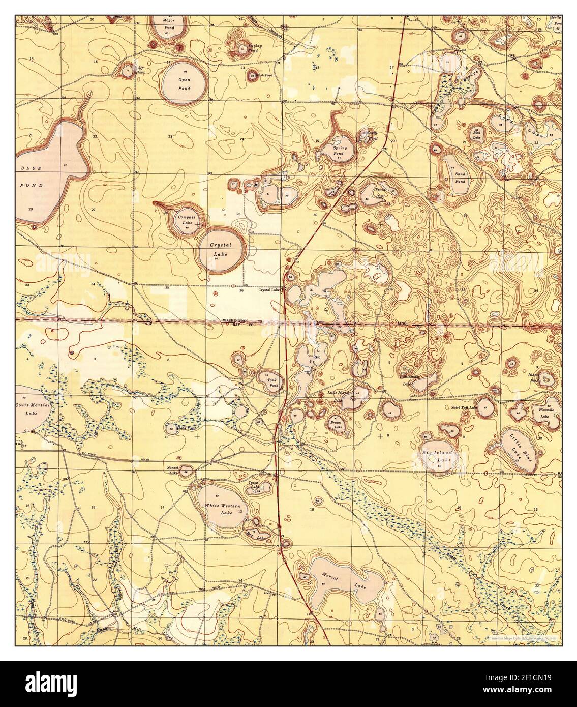 Crystal Lake Florida map 1945 - Crystal Lake Florida Map 1945 131680 United States Of America By Timeless Maps Data Us Geological Survey 2F1GN19