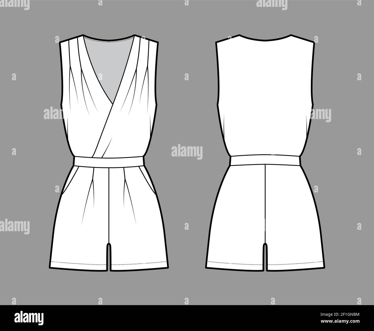 Jumpsuit with skirt mockup online