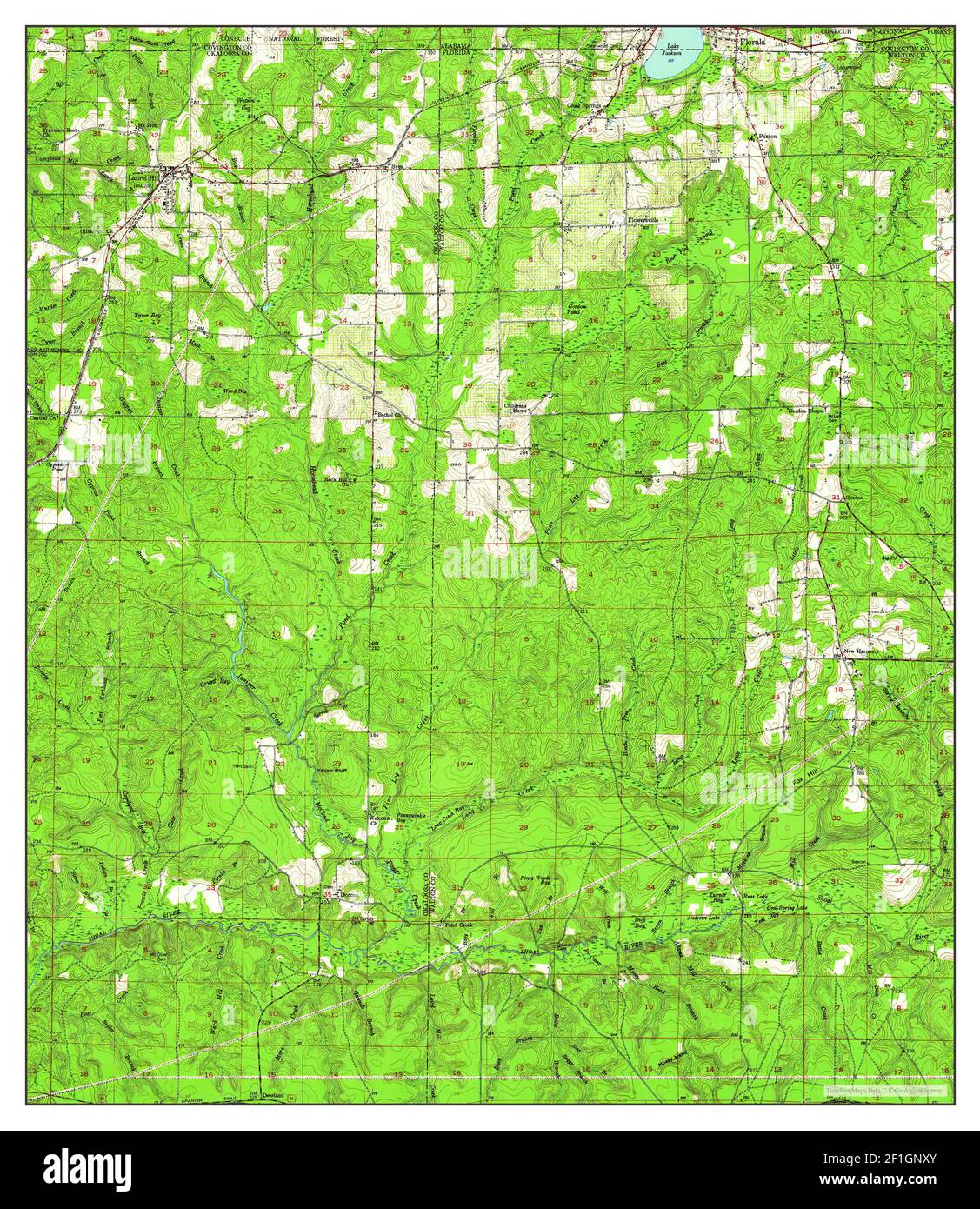 Laurel Hill, Florida, map 1949, 162500, United States of America by Timeless Maps, data U.S