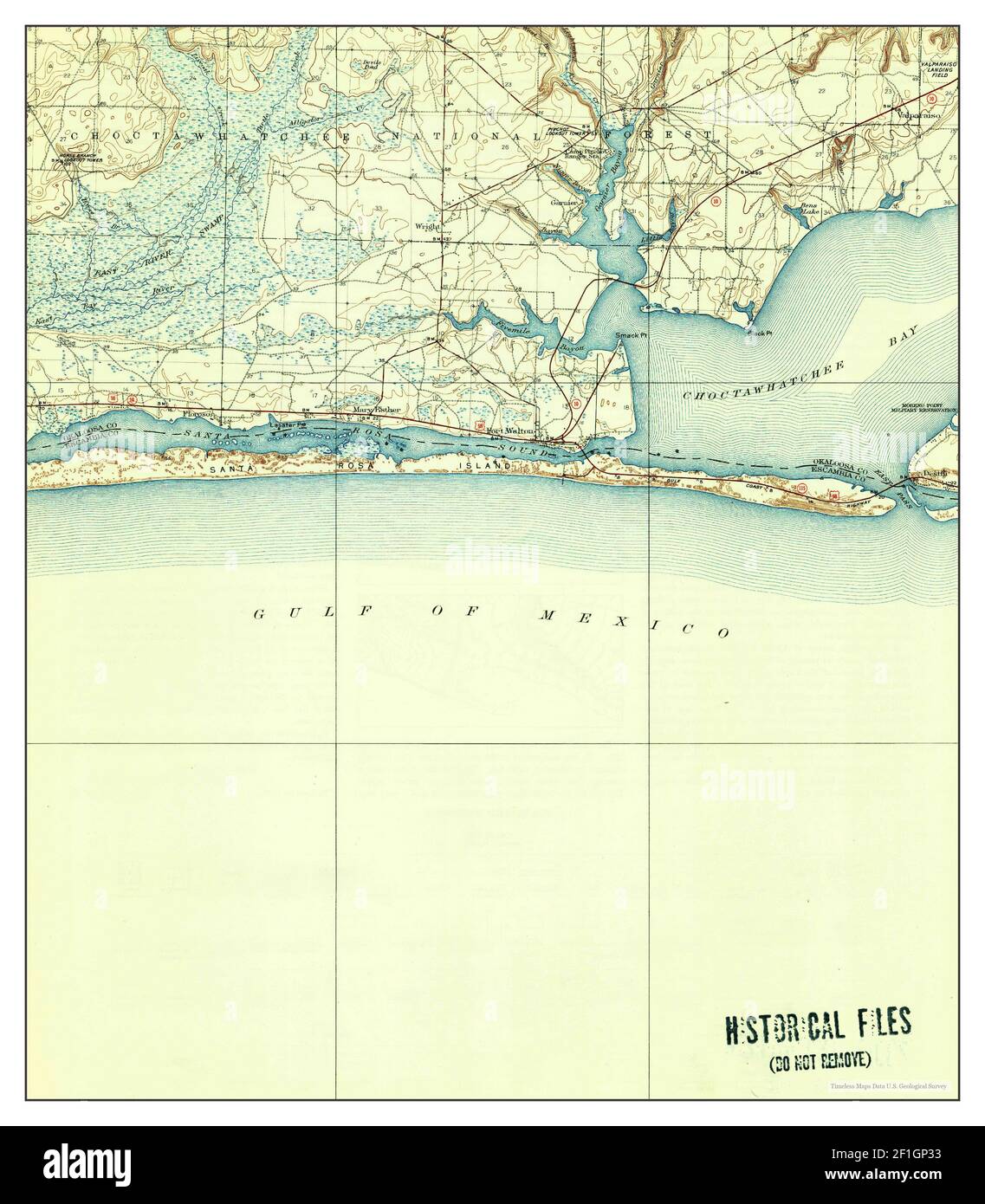 Mary Esther, Florida, map 1938, 162500, United States of America by