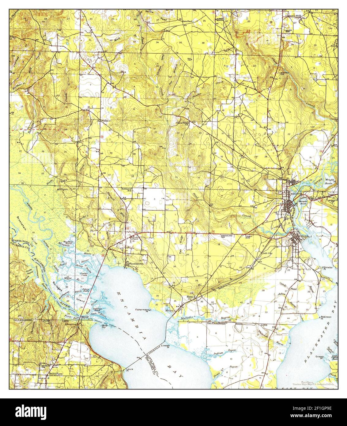 Map of milton florida hires stock photography and images Alamy