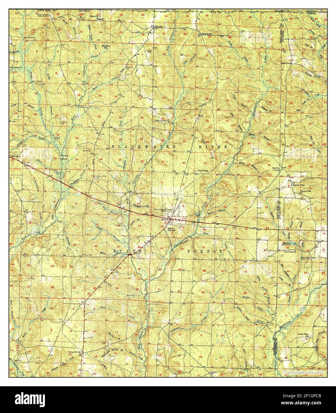 Munson, Florida, map 1950, 162500, United States of America by