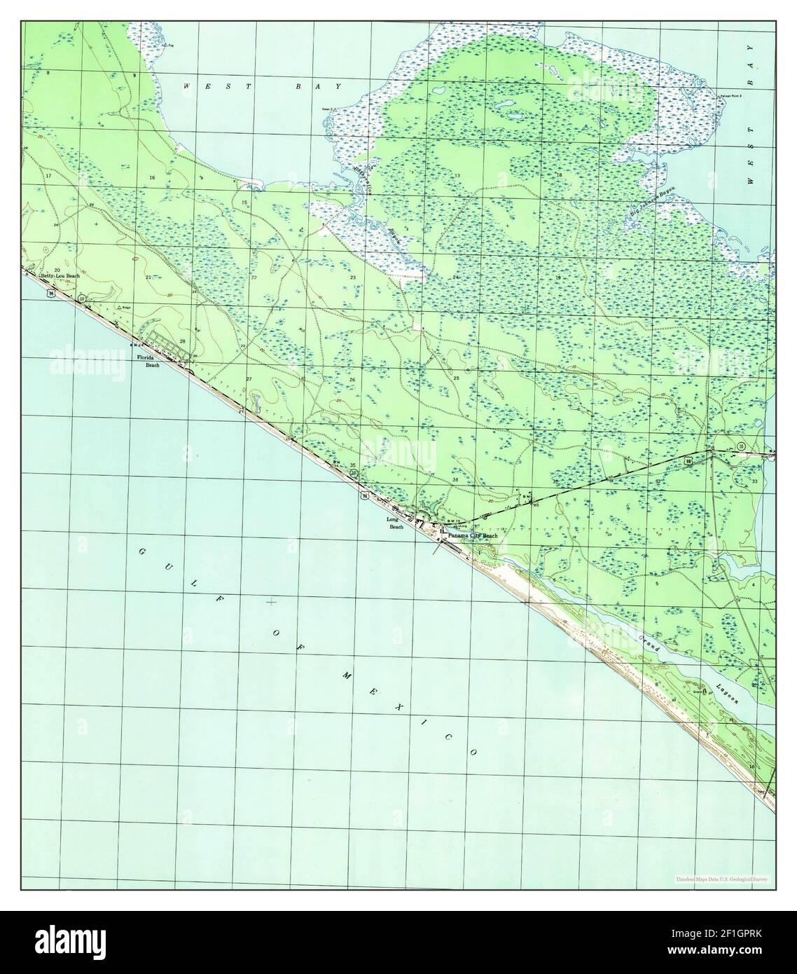 Panama city beach florida map Cut Out Stock Images &amp; Pictures - Alamy