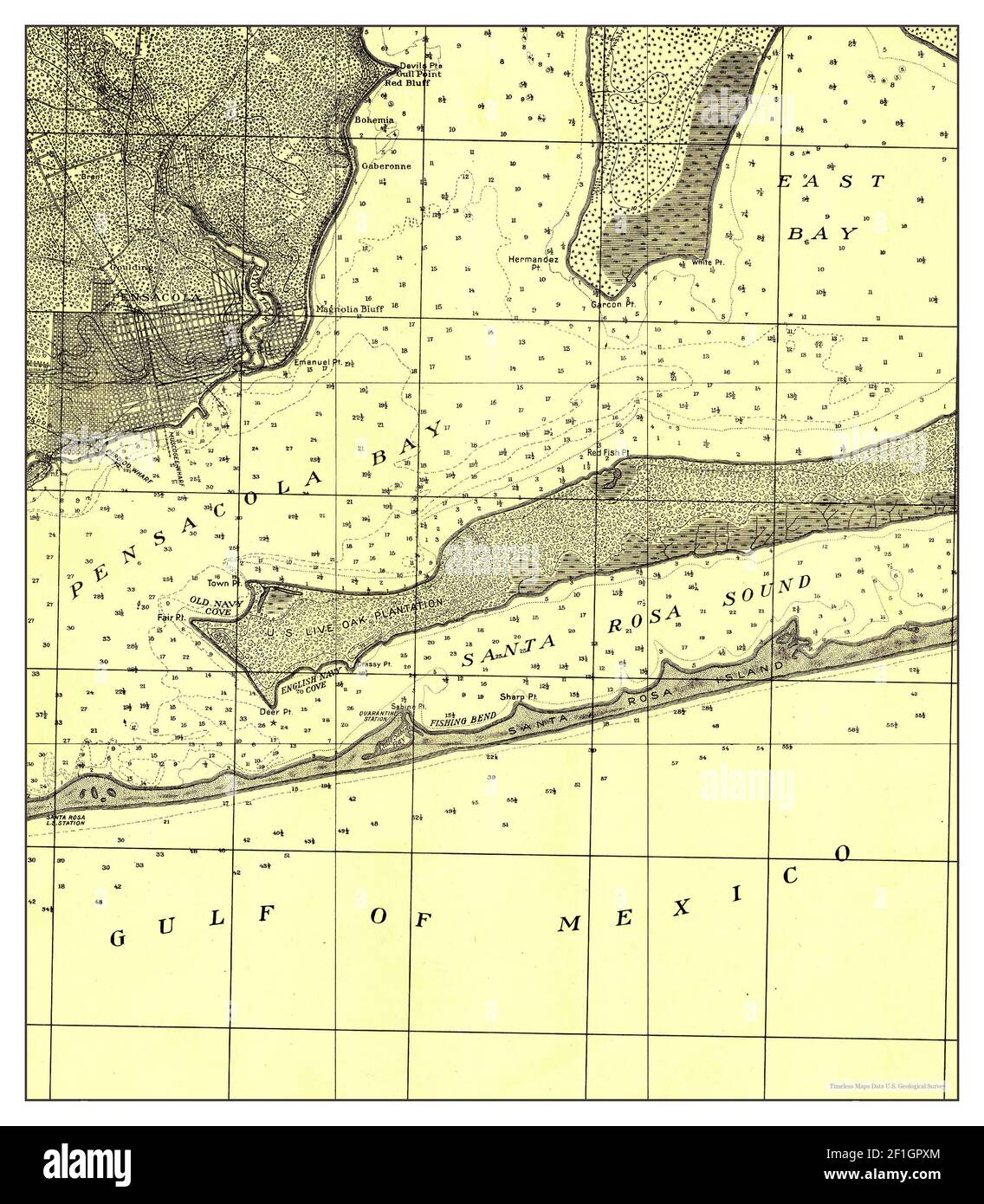 Pensacola, Florida, map 1921, 162500, United States of America by