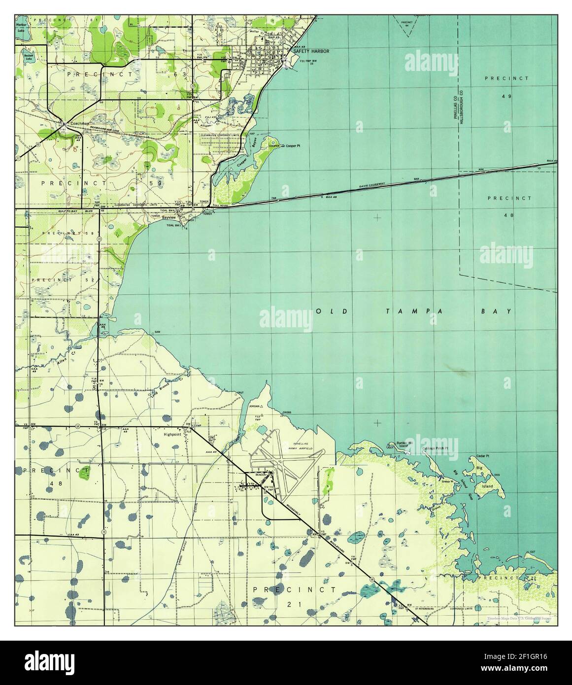 Safety Harbor, Florida, map 1943, 131680, United States of America by Timeless Maps, data U.S