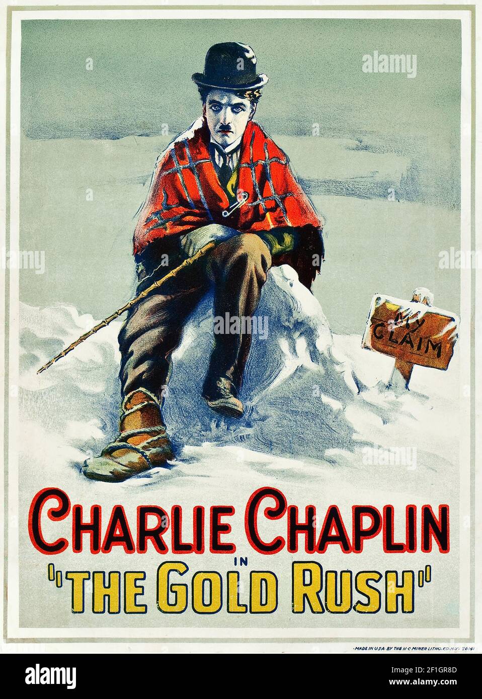 Charlie Chaplin, The Gold Rush, movie poster, 1925 ‧ Comedy/Drama Stock Photo