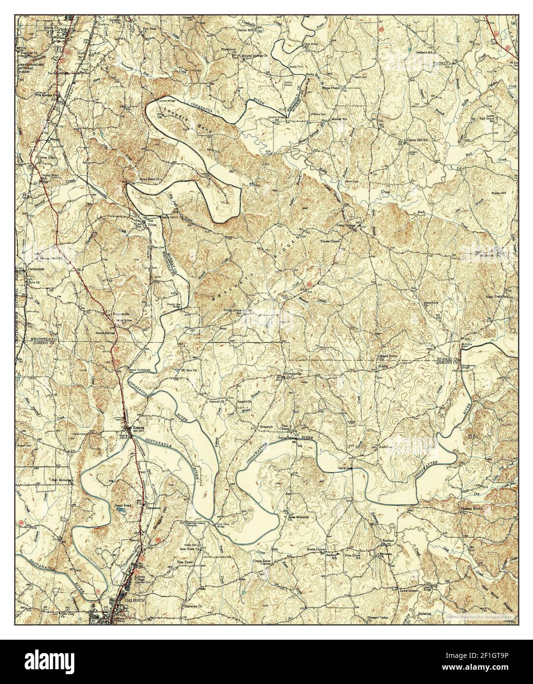 Calhoun, map 1951, 162500, United States of America by