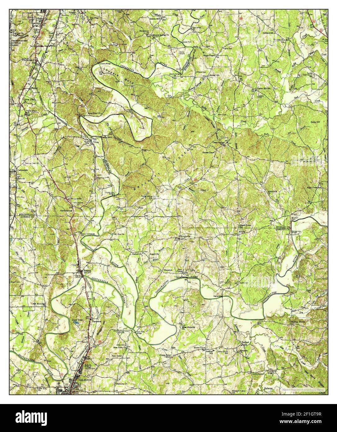 Calhoun georgia map Cut Out Stock Images & Pictures - Alamy