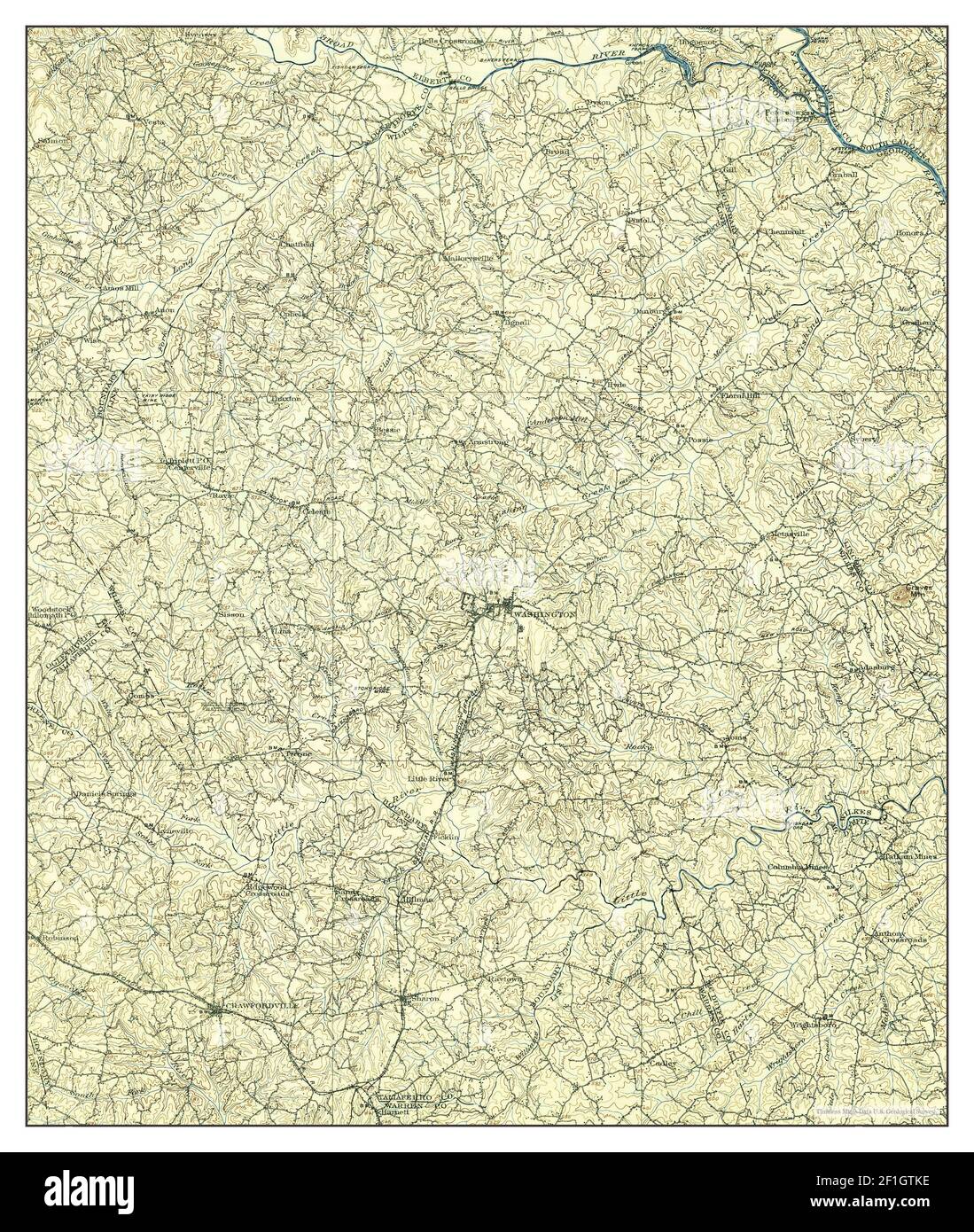 Crawfordville, map 1906, 1125000, United States of America by