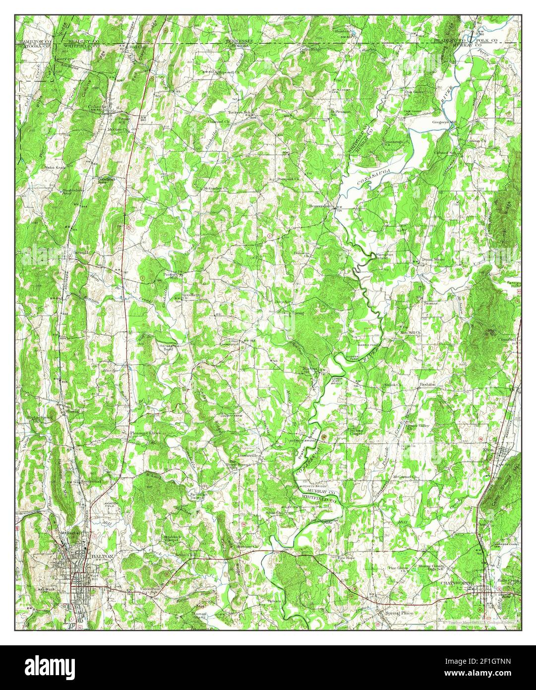 Dalton, map 1938, 162500, United States of America by