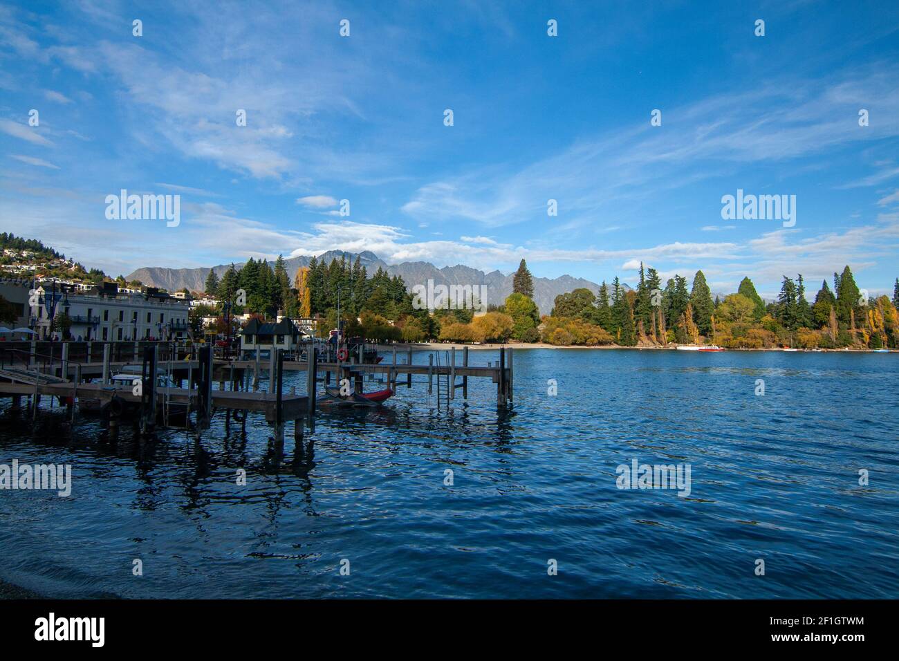 Queenstown Harbour View Walk, South Island New Zealand, Lake Wakatipu ...