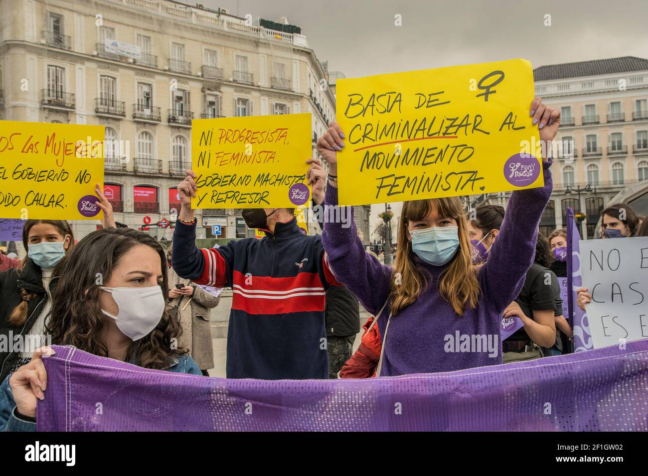 Madrid, Spain. 08th Mar, 2021. Despite the prohibition of the 