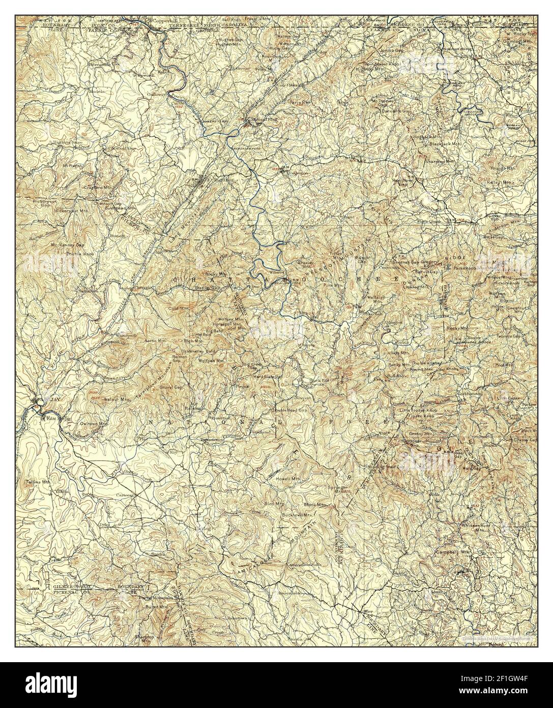 Ellijay, map 1911, 1125000, United States of America by