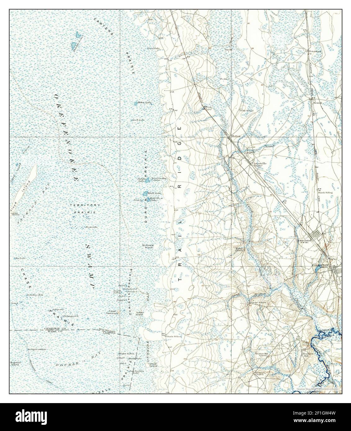 Map of folkston Cut Out Stock Images & Pictures Alamy