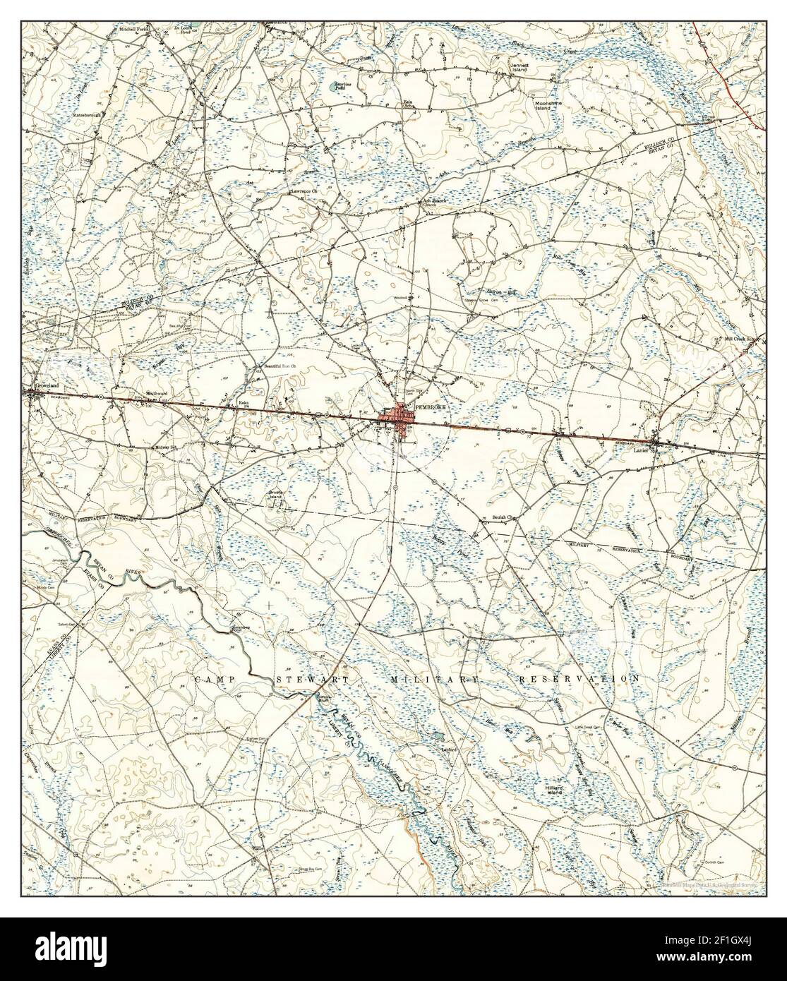 Pembroke, map 1950, 162500, United States of America by