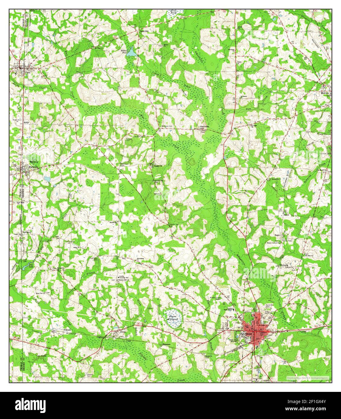 Quitman, map 1961, 162500, United States of America by Timeless Maps, data U.S
