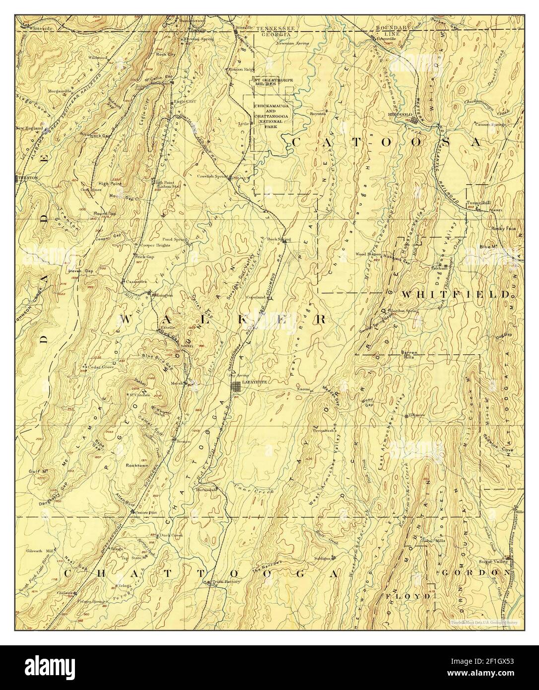 Ringgold Georgia Map 12 1 United States Of America By Timeless Maps Data U S Geological Survey Stock Photo Alamy
