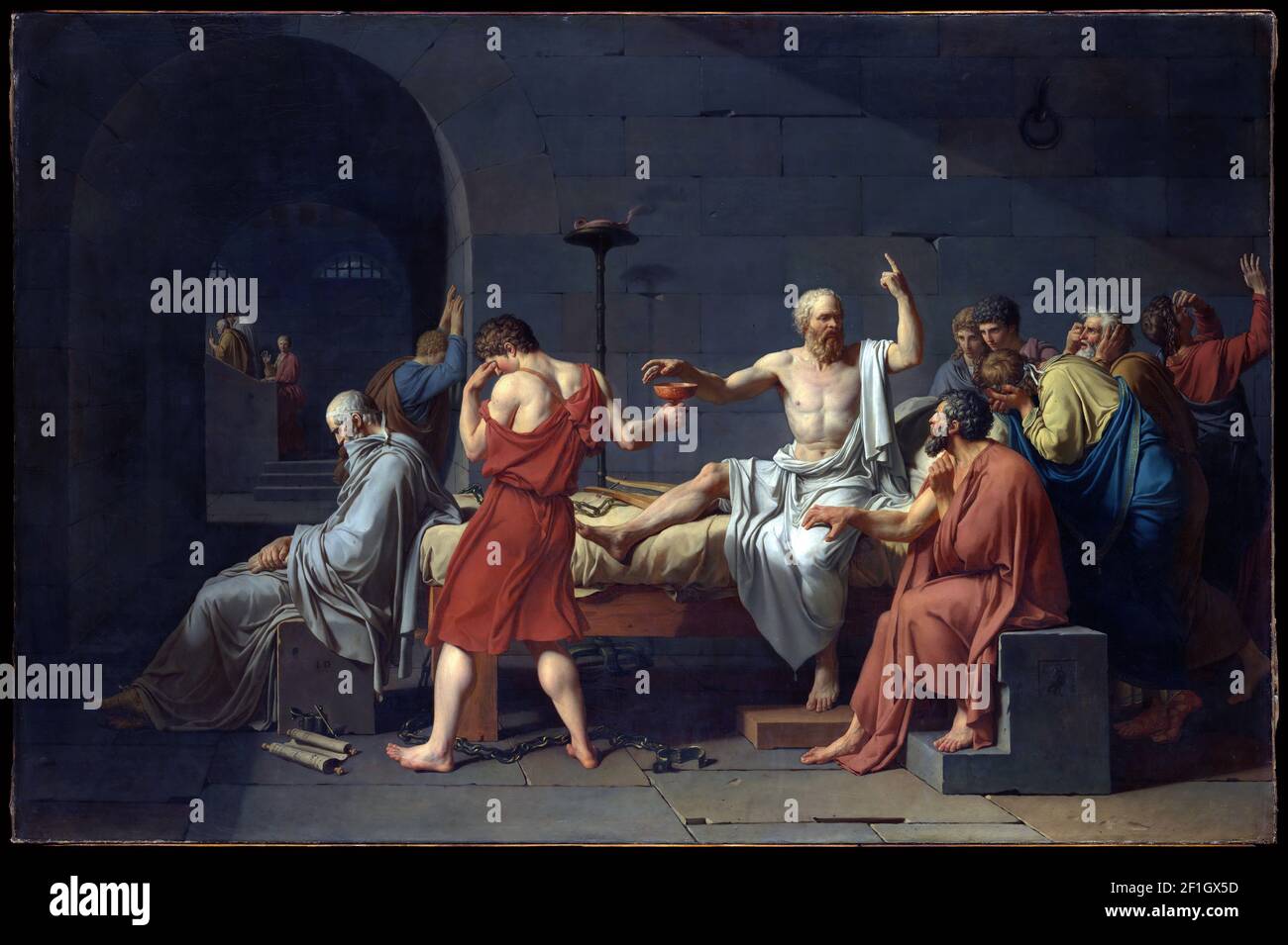 Jacques Louis David - The Death of Socrates Stock Photo