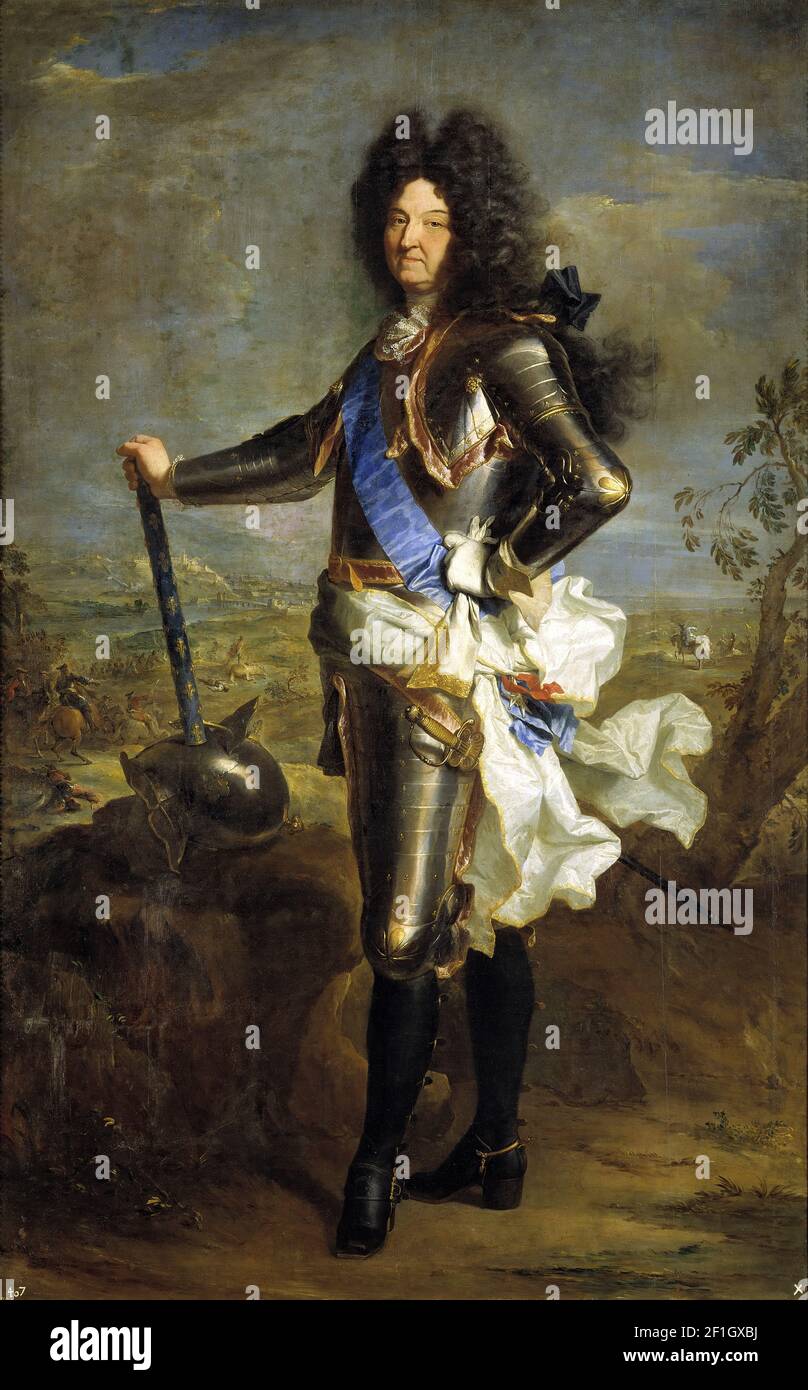 Hyacinthe Rigaud - Louis XIV King of France Stock Photo