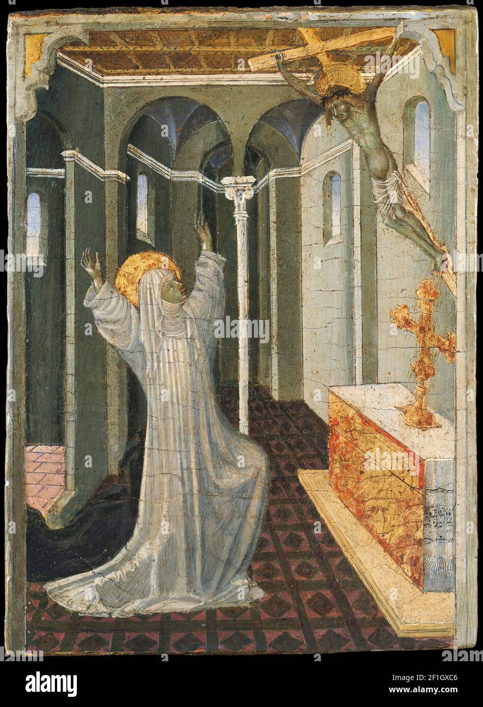 Saint catherine of siena receiving the stigmata hi-res stock ...