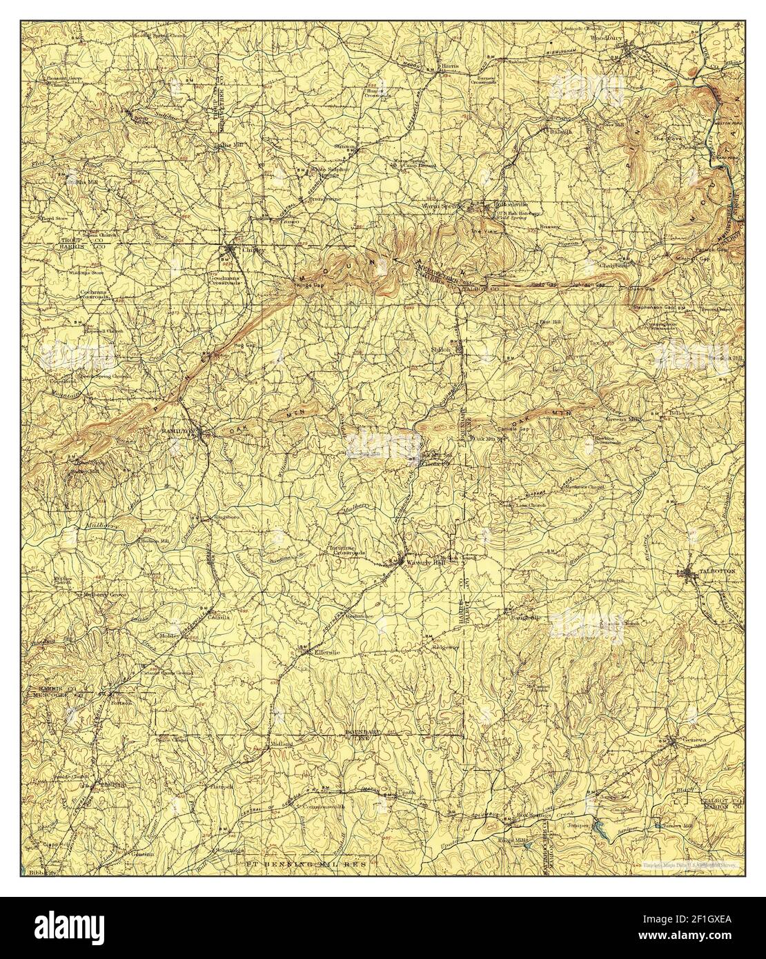 Talbotton, map 1907, 1125000, United States of America by