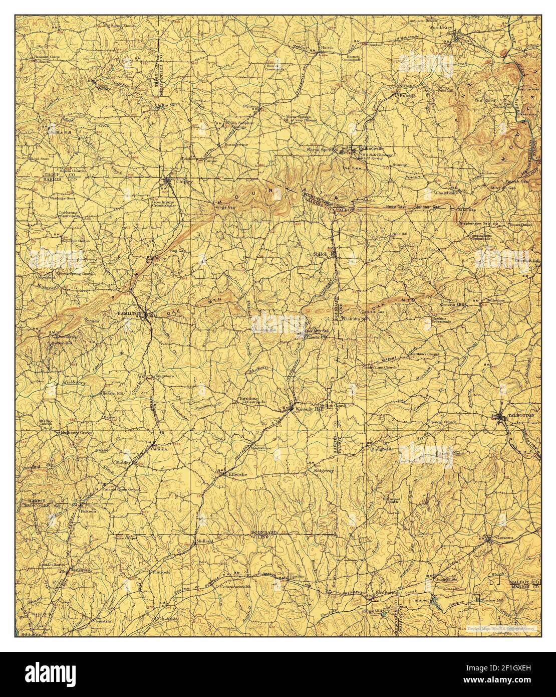 Talbotton, map 1907, 1125000, United States of America by