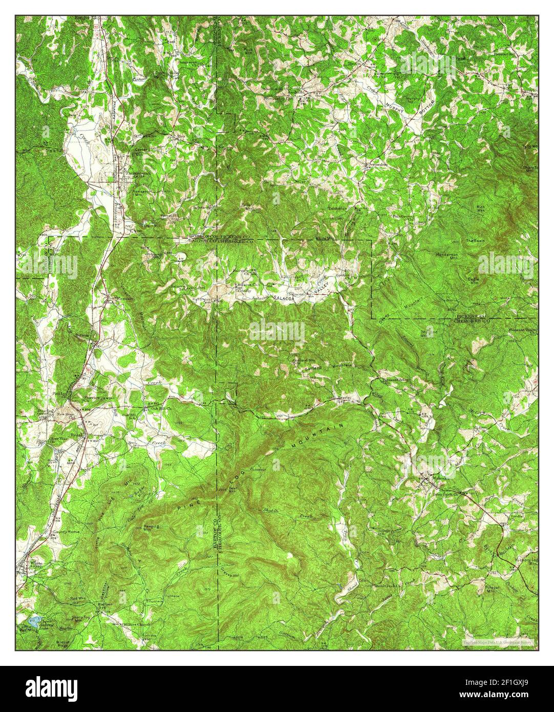 Waleska, map 1947, 162500, United States of America by