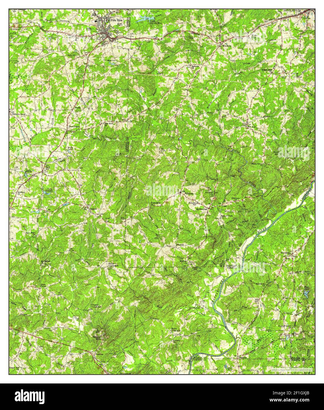 Villa Rica, map 1958, 162500, United States of America by Timeless Maps, data U.S