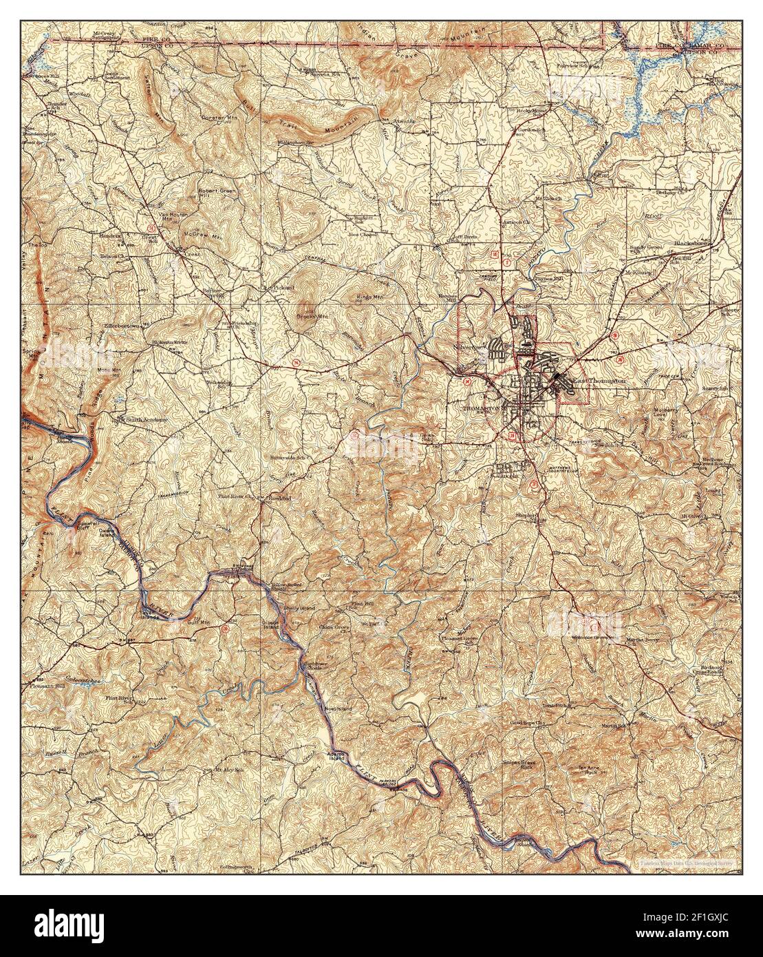 Thomaston, map 1939, 162500, United States of America by