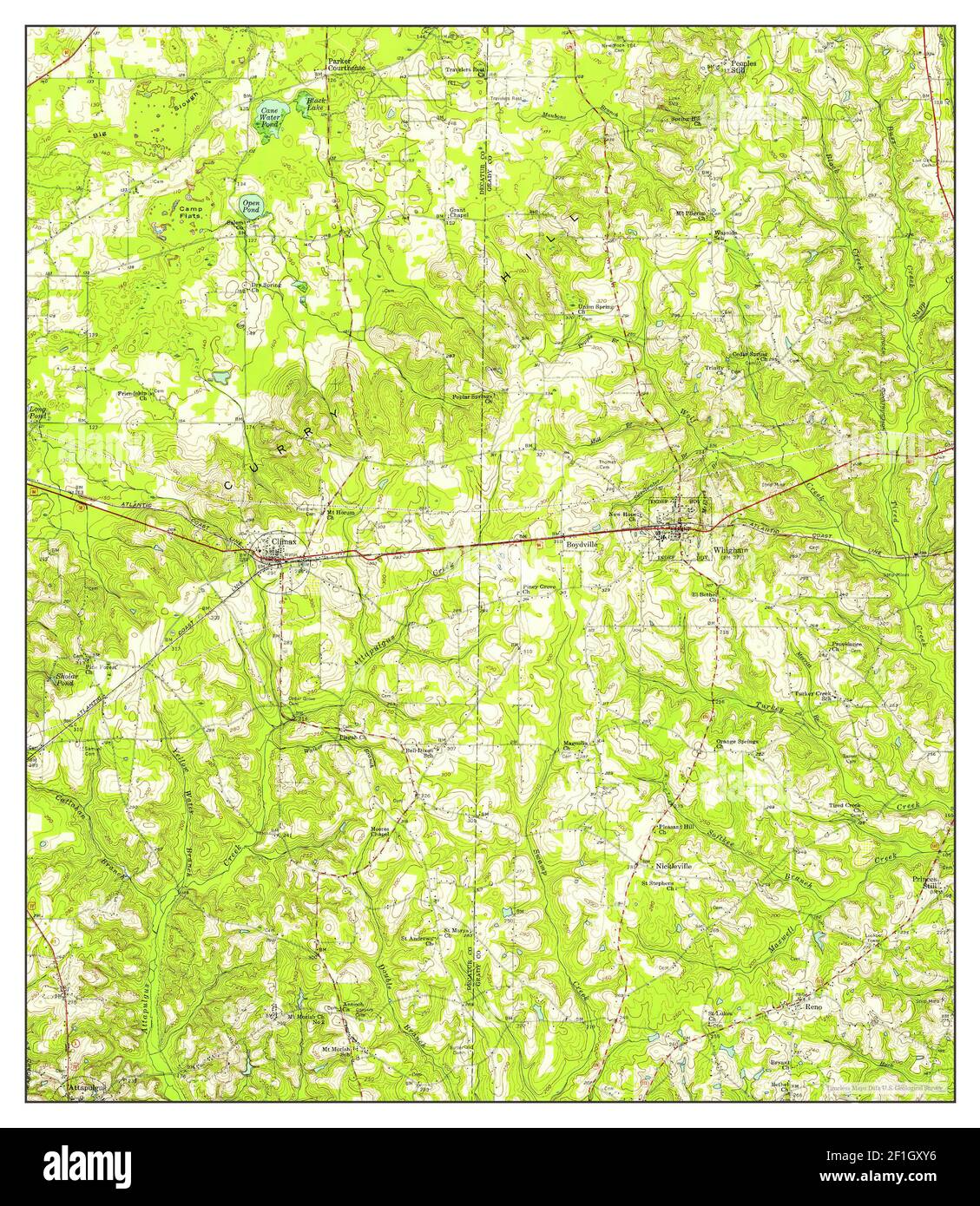 Whigham, map 1955, 162500, United States of America by