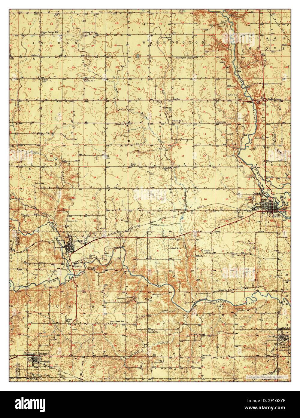 Adel, Iowa, map 1951, 162500, United States of America by Timeless