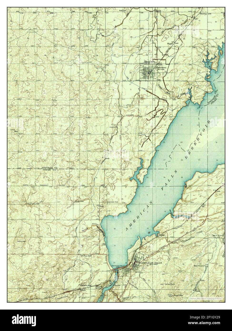 American Falls Idaho Map American Falls, Idaho, Map 1936, 1:62500, United States Of America By  Timeless Maps, Data U.s. Geological Survey Stock Photo - Alamy