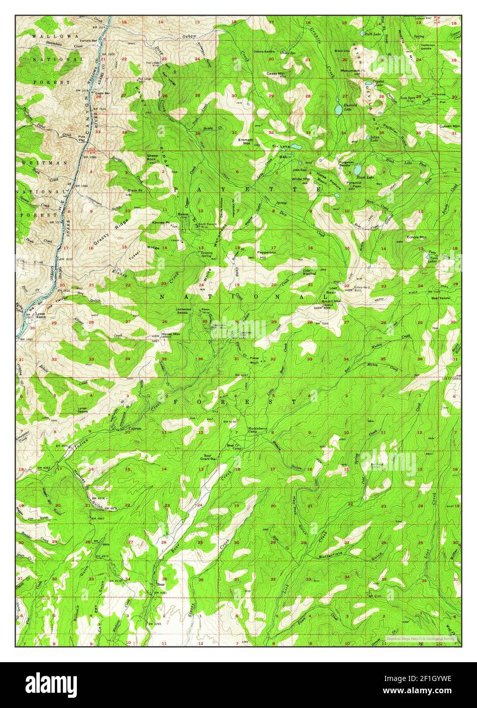 Tva Maps And Surveys Cuprum, Idaho, Map 1957, 1:62500, United States Of America By Timeless Maps,  Data U.s. Geological Survey Stock Photo - Alamy