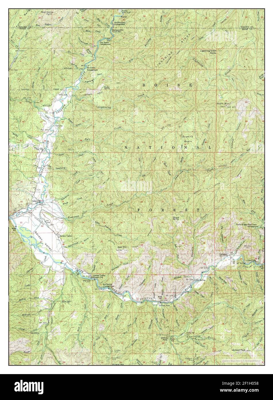 Garden Valley, Idaho, map 1959, 162500, United States of America by