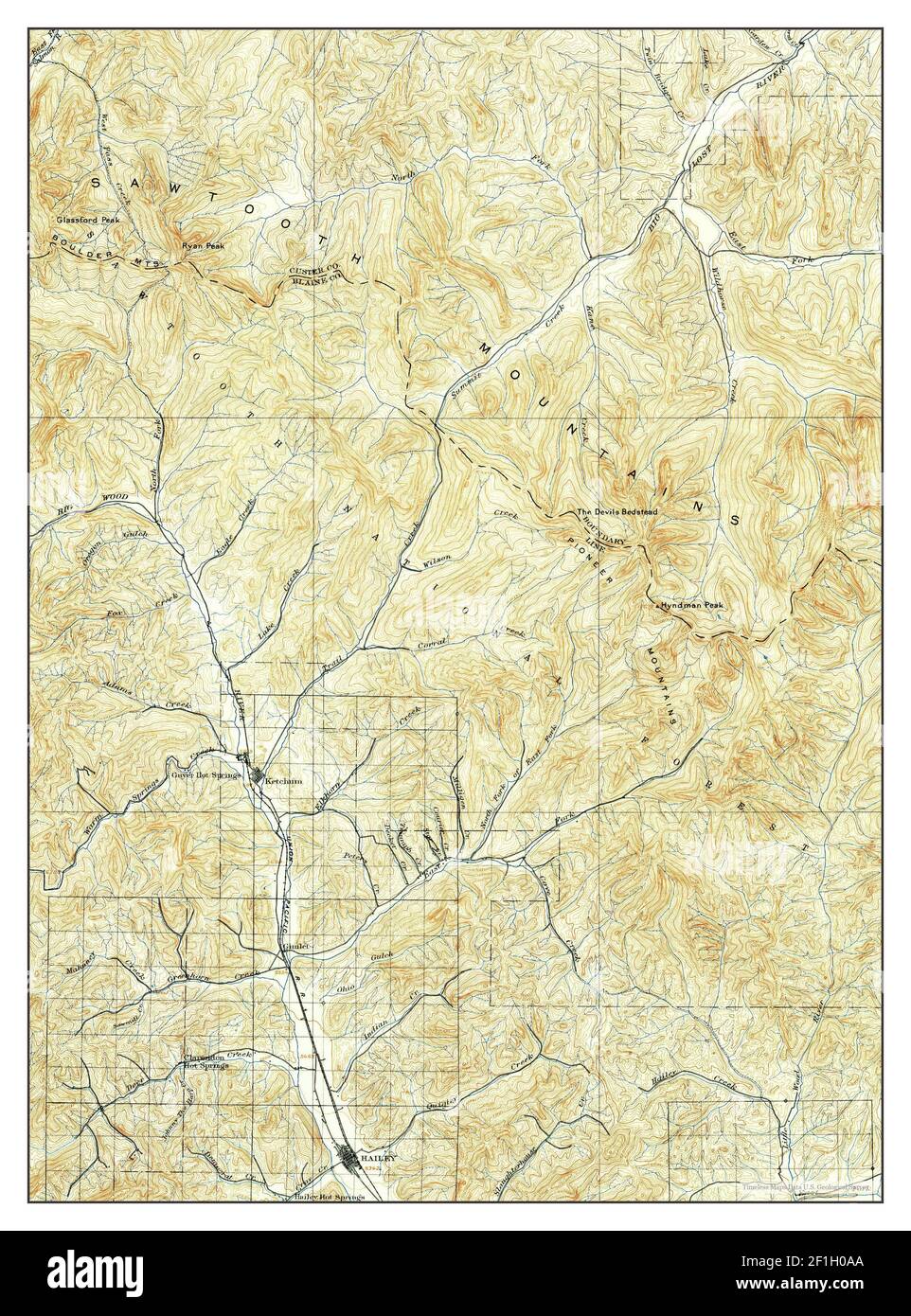 Hailey, Idaho, map 1895, 1125000, United States of America by Timeless Maps, data U.S